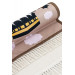 سجادة صلاة للأطفال مطبوعة رقميا - صورة الكعبة مع قارب بلون بني- مقاس 44 × 78 سم
