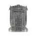هدية دينية قطعة ديكور على شكل باب الكعبة مزين بأحجار الكريستال بلون فضي