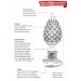 A Decorative Piece In The Shape Of A Pine Cone With The Writing Of The Most Beautiful Names Of God, Decorated With Crystal Stones, As A Religious Gift (Small Size), Silver Color