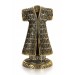 قطعة تذكارية دينية على شكل قفطان مرصعة بالكريستال بأسماء الله الحسنى بلون ذهبي