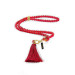 Fuchsia Prayer Dress - Ravza Motif Prayer Rug And Prayer Beads - Worship Set
