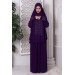 Two Piece Prayer Abaya Adorned In Purple By Ihvan Brand