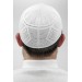 Bowknot Lace Knitted Prayer Cap - White