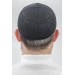 Bowknot Lace Knitted Prayer Cap - Black