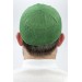 قبعة صلاة محبوكة من الدانتيل بلون أخضر