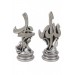 Name Is Celil - Name Is Nebi Rose And Stone Religious Gift 2 Pcs Trinket Silver