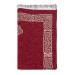 Kaaba Patterned Chenille Prayer Rug - Red Color