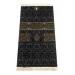 Kaaba Patterned Ultra Plus Black Chenille Prayer Rug