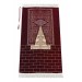 Kaaba Door Model Patterned Chenille Prayer Rug Claret Red