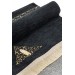 سجادة صلاة من الشنيل المزينة برسم غطاء الكعبة - بلون أسود