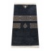 Kaaba Cover Patterned Chenille Prayer Rug - Black Color
