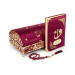Velvet Covered Treasure Chest Personalized Gift Quran Set Red