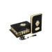 Special Gift Quran With Velvet Covered Plexi Embroidered Chest Black