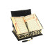 Special Gift Quran With Velvet Covered Plexi Embroidered Chest Black
