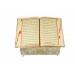 Velvet Covered Gift Quran Set With Recliners - Cream