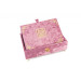 Velvet Covered Gift Quran Set With Recliners - Pink