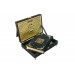 Velvet Covered Gift Quran Set With Recliners - Black