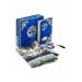 Velvet Covered Box Personalized Gift Quran Set With Prayer Rug Navy Blue