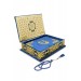 Personalized Personalized Rahleli Gift Quran Set With Velvet Covered Chest, Dark Blue