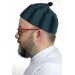 قبعة من صوف اللباد - مخططة بلون أخضر