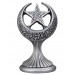 A Religious Piece Of Decoration With The Word Of Monotheism, With A Crescent And Star Design (Medium Size), Silver Color