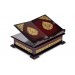 مجموعة هدية قرآن كريم مع صندوق وحامل قرآن خشبي بلون خمري