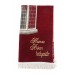 Personalized Name Embroidered Mausoleum Ibrahim Patterned Luxury Chenille Prayer Rug - Claret Red