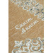 Custom Name Embroidered Zülfikar Patterned Ultra Plus Chenille Prayer Rug Gold Color