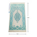 Luxury Light Color Ottoman Chenille Prayer Rug Rosary Gift Turquoise