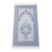 Luxury Light Color Ottoman Taffeta Prayer Rug Navy Blue