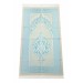 Luxury Light Color Ottoman Taffeta Prayer Rug Turquoise Color