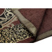 Luxury Ottoman Chenille Prayer Rug With Rosary Gift Brown