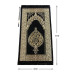 Luxury Ottoman Chenille Prayer Rug With Rosary Gift Black