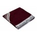 Luxurious Chenille Mihrab Plain Prayer Rug Claret Red