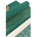 سجادة صلاة من الشنيل فاخرة جدا مزينة برسم مقام سيدنا ابراهيم باللون الأخضر