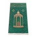 Makamı İbrahim Model Ultra Luxurious Green Color Chenille Prayer Rug