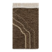 Mihrab Patterned Lined Chenille Prayer Rug - Brown
