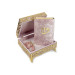 Decorated Gift Velvet Covered Standing Chest Quran Pink