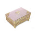 Decorated Gift Velvet Covered Standing Chest Quran Pink