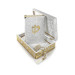 Decorated Gift Velvet Covered Boxed Quran White