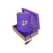 Decorated Gift Velvet Covered Boxed Quran Purple