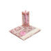 Special Gift Boxed Prayer Mat And Rosary Set Pink