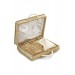 Sponge Velvet Covered Box Bag Boy Pearl Series Gift Quran Set - Gold