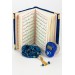 Stone Zikirmatik - Mini Velvet Yasin - Pearl Rosary Gift Set - Navy Blue Color