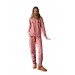 Berrak Zero Collar Sleeves Wrist Winter Women's Pajamas Set