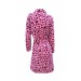 Ciciten 22305 Pocket Patterned Winter Fleece Women's Dressing Gown