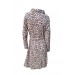 Ciciten 22306 Pocket Patterned Winter Fleece Women's Dressing Gown