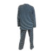 Ciciten 22320 Striped Winter Thick Women's Fleece Pajamas Set