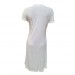 Ciciten 7577 Lace Detailed Buttoned Short Sleeve Combed Nightgown