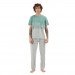 Eros 100% Cotton Striped Crew Neck Men's Pajamas Set